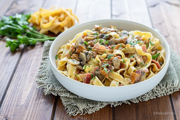 Tagliatelle con setas de aragón